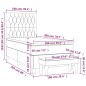 vidaXL Cama box spring con colchón tela gris claro 100x200 cm vidaXL Cama box spring con colchón tela gris claro 100x200 cm