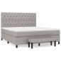vidaXL Cama box spring con colchón tela gris claro 160x200 cm vidaXL Cama box spring con colchón tela gris claro 160x200 cm