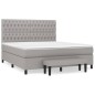 vidaXL Cama box spring con colchón tela gris claro 180x200 cm vidaXL Cama box spring con colchón tela gris claro 180x200 cm