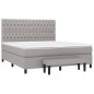 vidaXL Cama box spring con colchón tela gris claro 180x200 cm vidaXL Cama box spring con colchón tela gris claro 180x200 cm