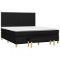 vidaXL Cama box spring con colchón tela negro 180x200 cm vidaXL Cama box spring con colchón tela negro 180x200 cm