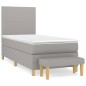 vidaXL Cama box spring con colchón tela gris claro 80x200 cm vidaXL Cama box spring con colchón tela gris claro 80x200 cm