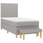 vidaXL Cama box spring con colchón tela gris claro 80x200 cm vidaXL Cama box spring con colchón tela gris claro 80x200 cm