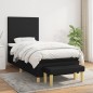 vidaXL Cama box spring con colchón tela negro 100x200 cm vidaXL Cama box spring con colchón tela negro 100x200 cm