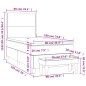 vidaXL Cama box spring con colchón tela azul 90x190 cm