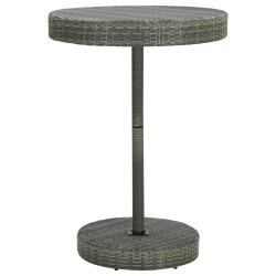 vidaXL Mesa de jardín de ratán sintético gris 75,5x106 cm