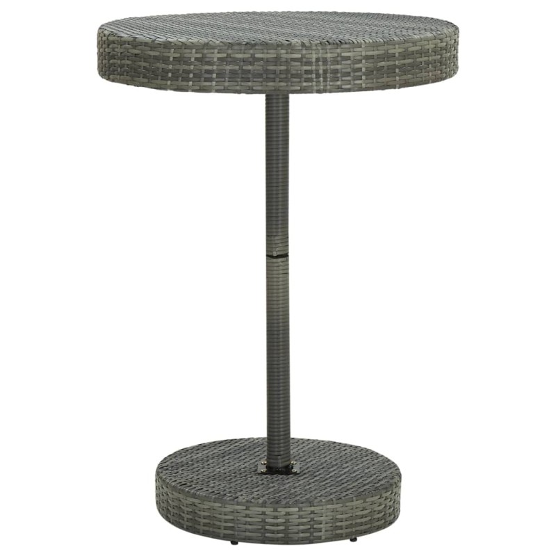 vidaXL Mesa de jardín de ratán sintético gris 75,5x106 cm vidaXL Mesa de jardín de ratán sintético gris 75,5x106 cm