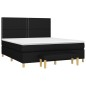 vidaXL Cama box spring con colchón tela negro 180x200 cm vidaXL Cama box spring con colchón tela negro 180x200 cm