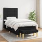 vidaXL Cama box spring con colchón tela negro 90x200 cm vidaXL Cama box spring con colchón tela negro 90x200 cm