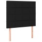 vidaXL Cama box spring con colchón tela negro 90x200 cm vidaXL Cama box spring con colchón tela negro 90x200 cm