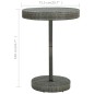 vidaXL Mesa de jardín de ratán sintético gris 75,5x106 cm vidaXL Mesa de jardín de ratán sintético gris 75,5x106 cm