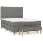 vidaXL Cama box spring con colchón tela gris oscuro 140x190 cm vidaXL Cama box spring con colchón tela gris oscuro 140x190 cm