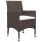 vidaXL Juego de comedor de jardín de 5 piezas marrón vidaXL Juego de comedor de jardín de 5 piezas marrón