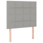 vidaXL Cama box spring con colchón tela gris claro 90x200 cm vidaXL Cama box spring con colchón tela gris claro 90x200 cm