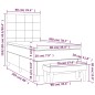 vidaXL Cama box spring con colchón tela gris claro 90x200 cm vidaXL Cama box spring con colchón tela gris claro 90x200 cm