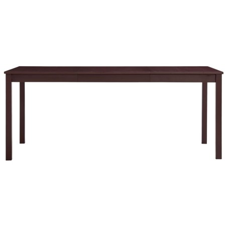vidaXL Mesa de comedor de madera de pino marrón oscuro 180x90x73 cm