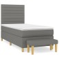 vidaXL Cama box spring con colchón tela gris oscuro 80x200 cm vidaXL Cama box spring con colchón tela gris oscuro 80x200 cm