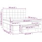 vidaXL Cama box spring con colchón tela negro 160x200 cm