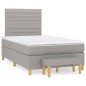 vidaXL Cama box spring con colchón tela gris claro 120x200 cm vidaXL Cama box spring con colchón tela gris claro 120x200 cm