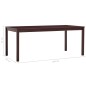 vidaXL Mesa de comedor de madera de pino marrón oscuro 180x90x73 cm vidaXL Mesa de comedor de madera de pino marrón oscuro 180x90x73 cm
