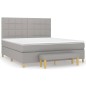 vidaXL Cama box spring con colchón tela gris claro 180x200 cm vidaXL Cama box spring con colchón tela gris claro 180x200 cm