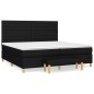 vidaXL Cama box spring con colchón tela negro 200x200 cm vidaXL Cama box spring con colchón tela negro 200x200 cm