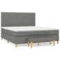 vidaXL Cama box spring con colchón tela gris oscuro 160x200 cm vidaXL Cama box spring con colchón tela gris oscuro 160x200 cm