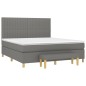 vidaXL Cama box spring con colchón tela gris oscuro 160x200 cm vidaXL Cama box spring con colchón tela gris oscuro 160x200 cm