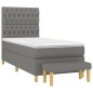 vidaXL Cama box spring con colchón tela gris oscuro 90x200 cm vidaXL Cama box spring con colchón tela gris oscuro 90x200 cm