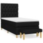vidaXL Cama box spring con colchón tela negro 80x200 cm vidaXL Cama box spring con colchón tela negro 80x200 cm