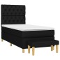 vidaXL Cama box spring con colchón tela negro 80x200 cm vidaXL Cama box spring con colchón tela negro 80x200 cm