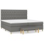 vidaXL Cama box spring con colchón tela gris oscuro 200x200 cm vidaXL Cama box spring con colchón tela gris oscuro 200x200 cm
