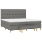 vidaXL Cama box spring con colchón tela gris oscuro 200x200 cm vidaXL Cama box spring con colchón tela gris oscuro 200x200 cm