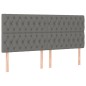 vidaXL Cama box spring con colchón tela gris oscuro 200x200 cm vidaXL Cama box spring con colchón tela gris oscuro 200x200 cm