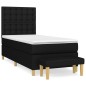 vidaXL Cama box spring con colchón tela negro 100x200 cm vidaXL Cama box spring con colchón tela negro 100x200 cm