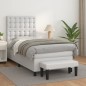 vidaXL Cama box spring con colchón cuero sintético blanco 90x190 cm vidaXL Cama box spring con colchón cuero sintético blanco 90x190 cm