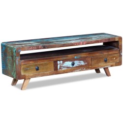 vidaXL Mueble para la televisión con 3 cajones madera reciclada