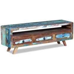 vidaXL Mueble para la televisión con 3 cajones madera reciclada