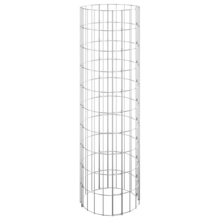 vidaXL Poste circular de gaviones acero galvanizado Ø30x100 cm