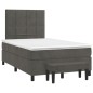 vidaXL Cama box spring con colchón terciopelo gris oscuro 120x200 cm