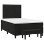 vidaXL Cama box spring con colchón terciopelo negro 120x200 cm vidaXL Cama box spring con colchón terciopelo negro 120x200 cm