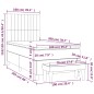 vidaXL Cama box spring con colchón terciopelo rosa 100x200 cm vidaXL Cama box spring con colchón terciopelo rosa 100x200 cm