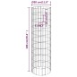 vidaXL Poste circular de gaviones acero galvanizado Ø30x100 cm