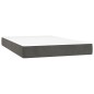 vidaXL Cama box spring con colchón terciopelo gris oscuro 120x200 cm vidaXL Cama box spring con colchón terciopelo gris oscuro 120x200 cm
