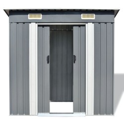 vidaXL Caseta de jardín de metal gris