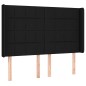 vidaXL Cama box spring colchón y luces LED tela negro 140x200 cm vidaXL Cama box spring colchón y luces LED tela negro 140x200 cm