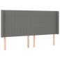 vidaXL Cama box spring colchón y luces LED tela gris oscuro 180x200 cm vidaXL Cama box spring colchón y luces LED tela gris oscuro 180x200 cm