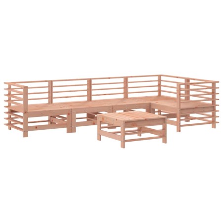 vidaXL Juego de muebles de jardín 6 pzas madera maciza abeto Douglas