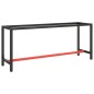 vidaXL Estructura banco de trabajo metal negro y rojo mate 190x50x79cm vidaXL Estructura banco de trabajo metal negro y rojo mate 190x50x79cm