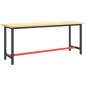 vidaXL Estructura banco de trabajo metal negro y rojo mate 190x50x79cm vidaXL Estructura banco de trabajo metal negro y rojo mate 190x50x79cm